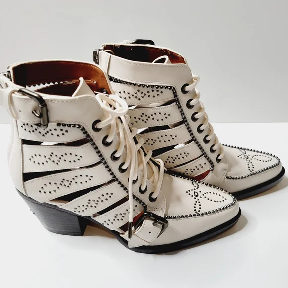 Coach Paisley Leather Bootie Size 6 - Picture 6 of 9